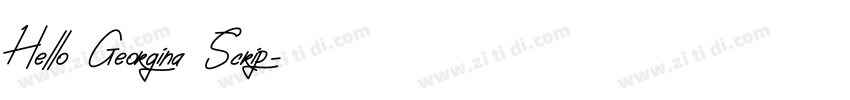 Hello Georgina Scrip字体转换